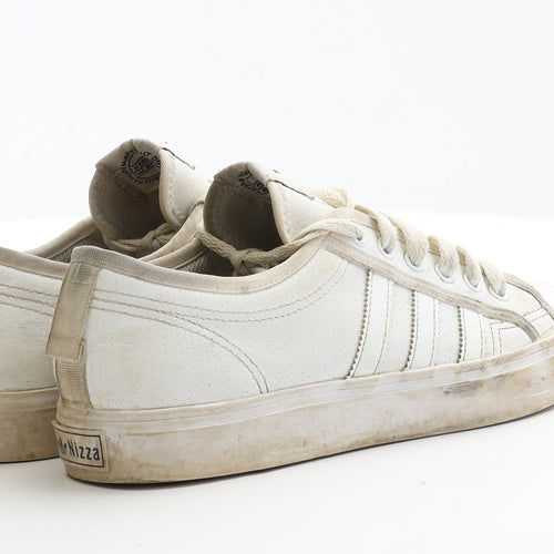 adidas Mens White Polyester Trainer UK 8 EUR 42 - Nizza