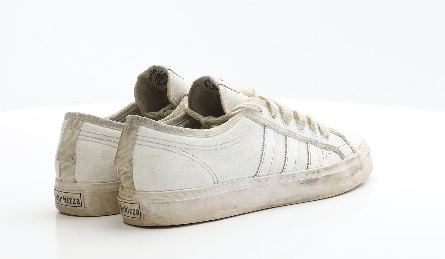 adidas Mens White Polyester Trainer UK 8 EUR 42 - Nizza