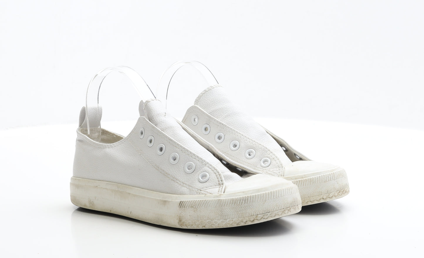 Primark Womens White Fabric Trainer UK 5 EUR 38