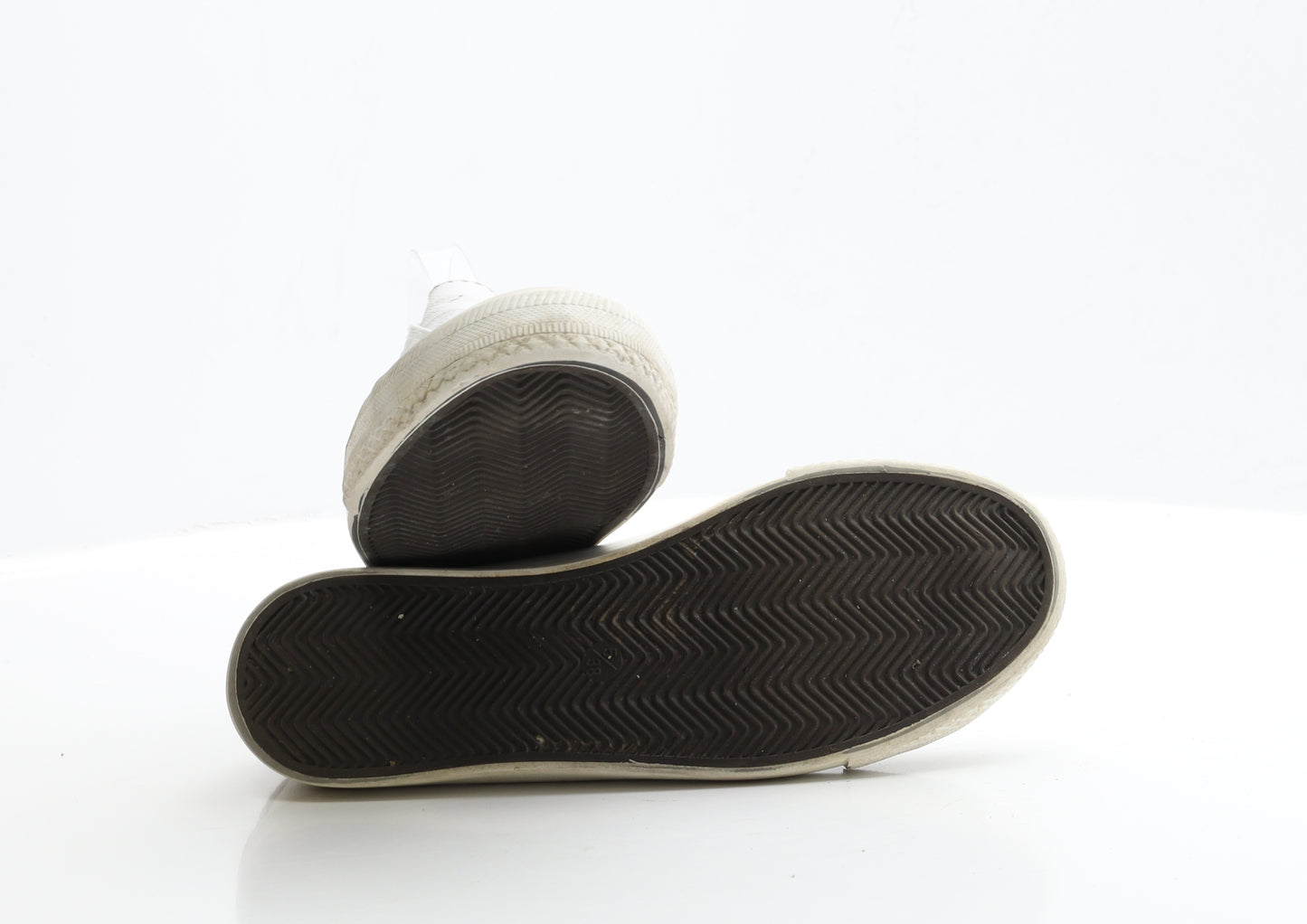 Primark Womens White Fabric Trainer UK 5 EUR 38