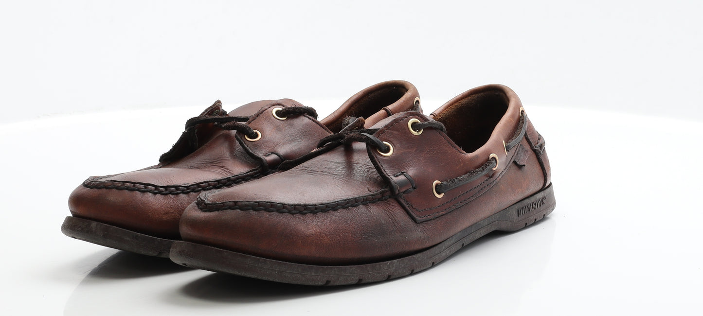Sebago Docksides Mens Brown Faux Leather Boat Shoe Casual UK 9.5 EUR 43.5