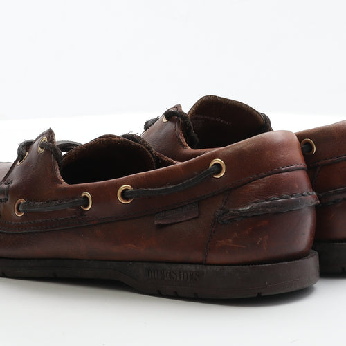 Sebago Docksides Mens Brown Faux Leather Boat Shoe Casual UK 9.5 EUR 43.5