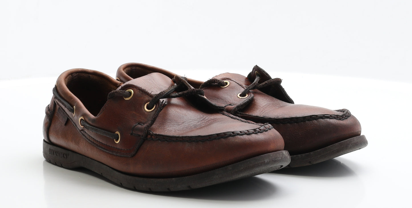 Sebago Docksides Mens Brown Faux Leather Boat Shoe Casual UK 9.5 EUR 43.5