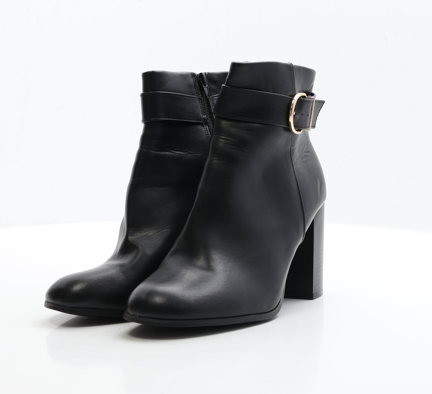 ASOS Womens Black Faux Leather Bootie Boot UK 6 EUR 39