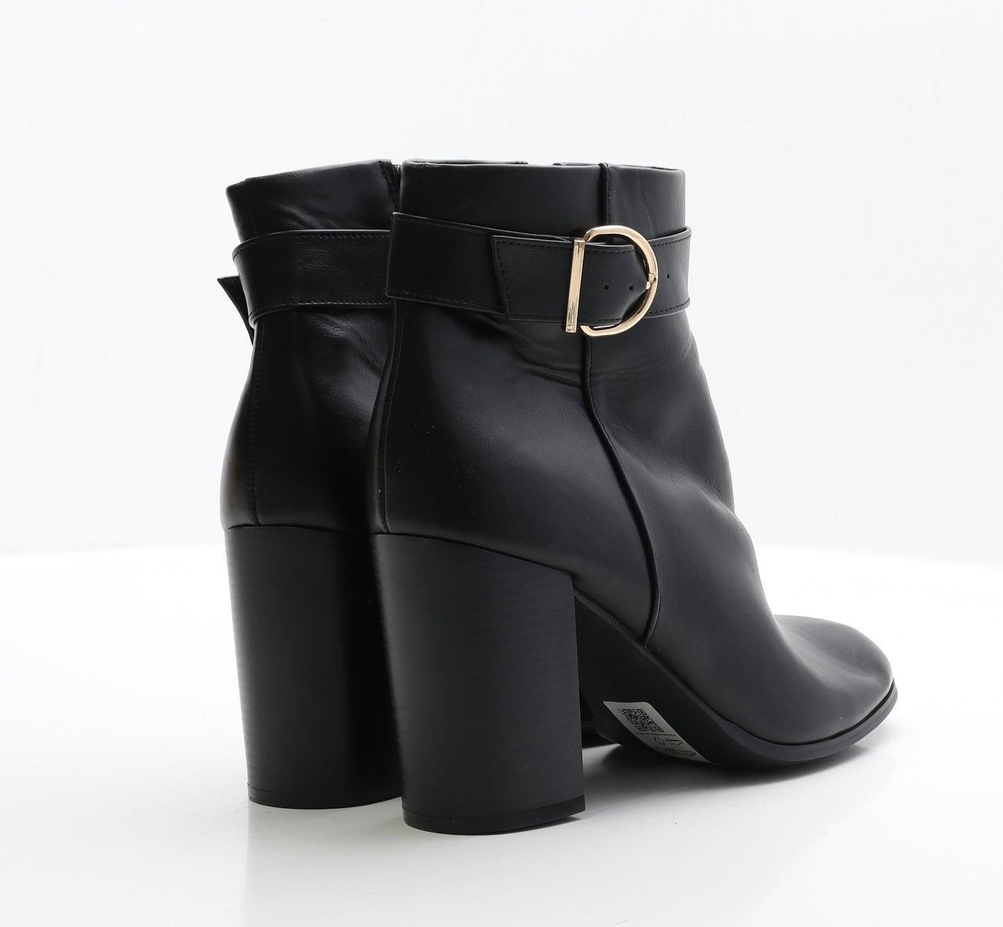 ASOS Womens Black Faux Leather Bootie Boot UK 6 EUR 39