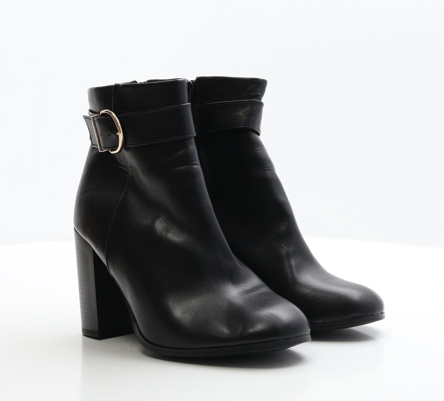 ASOS Womens Black Faux Leather Bootie Boot UK 6 EUR 39
