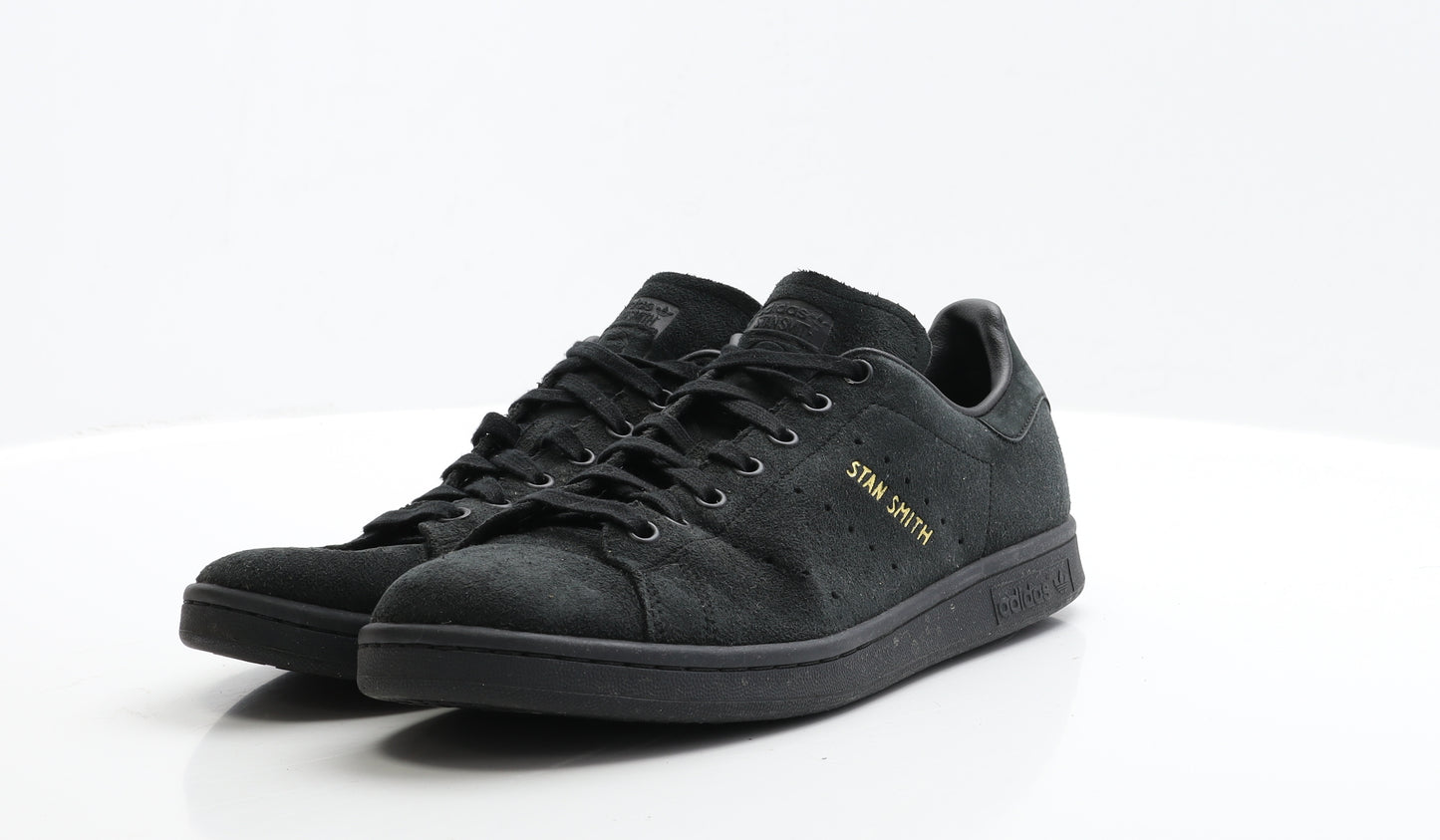 adidas Mens Black Polyester Trainer UK 9.5 EUR 44 - Stan Smith