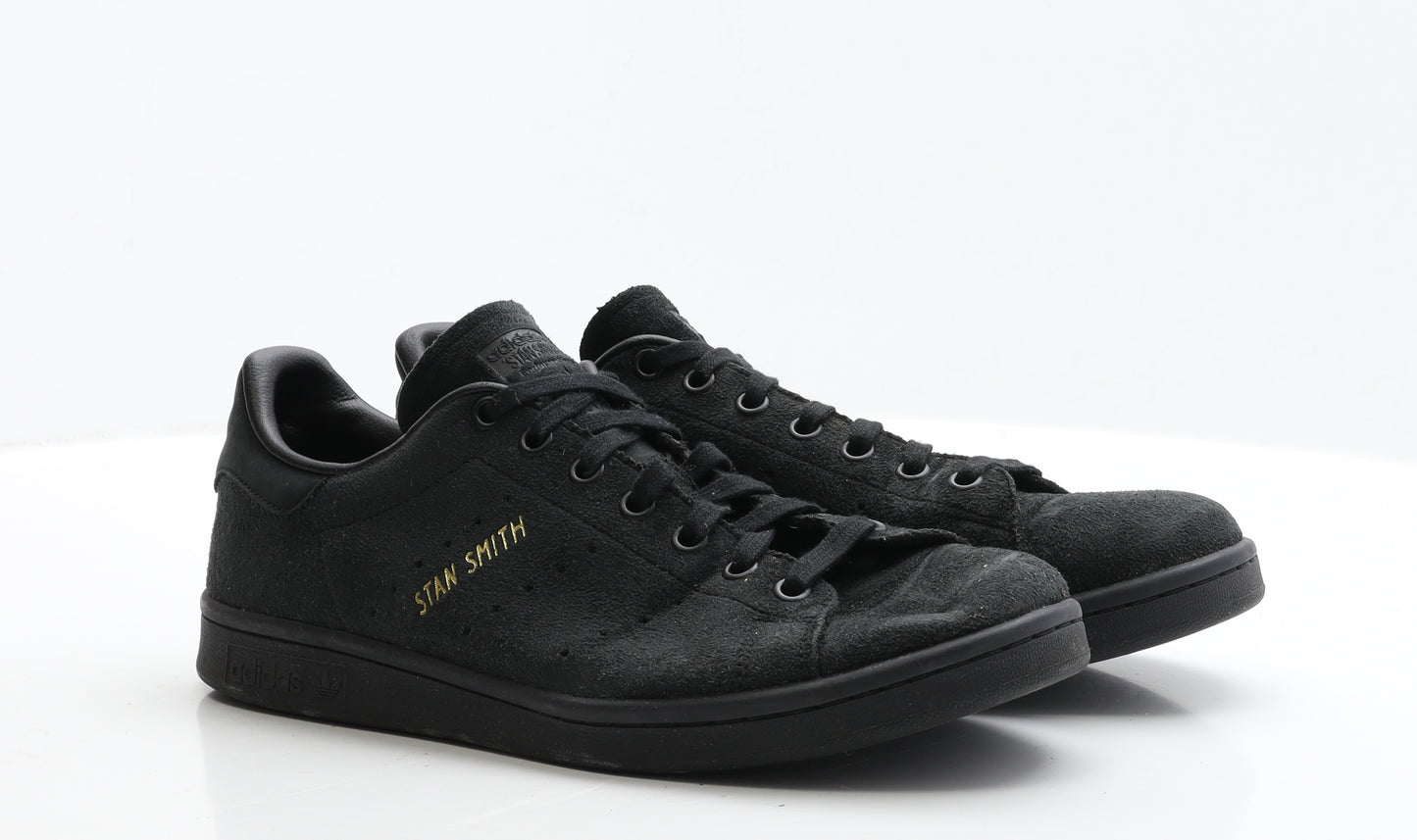 adidas Mens Black Polyester Trainer UK 9.5 EUR 44 - Stan Smith