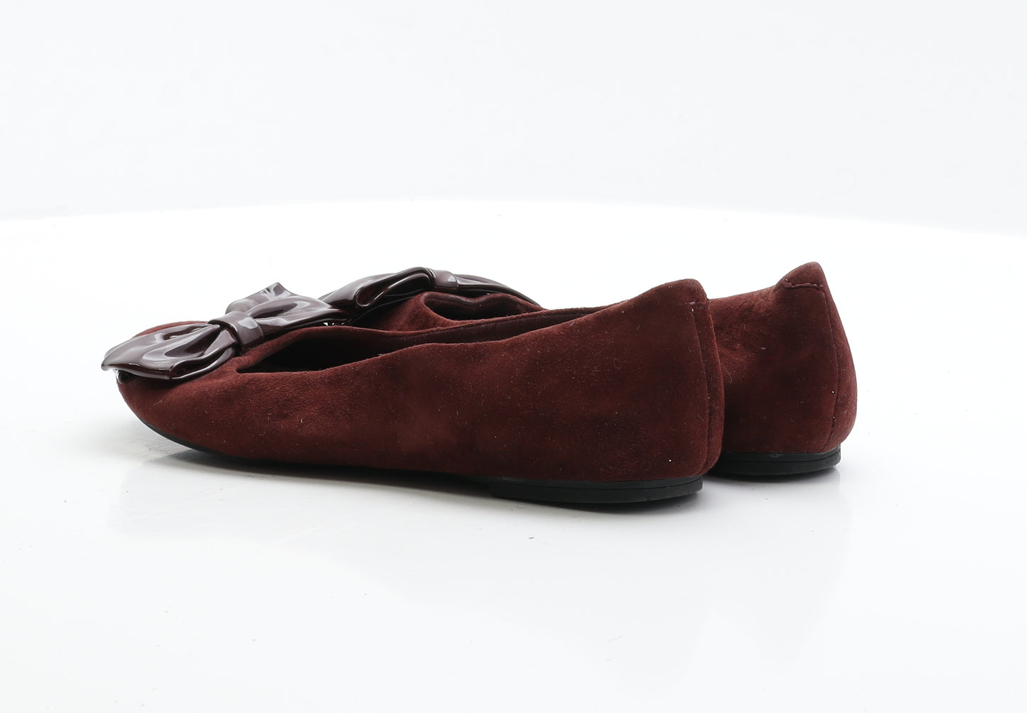 Clarks Womens Red Suede Ballet Flat UK 4.5 EUR 36.5