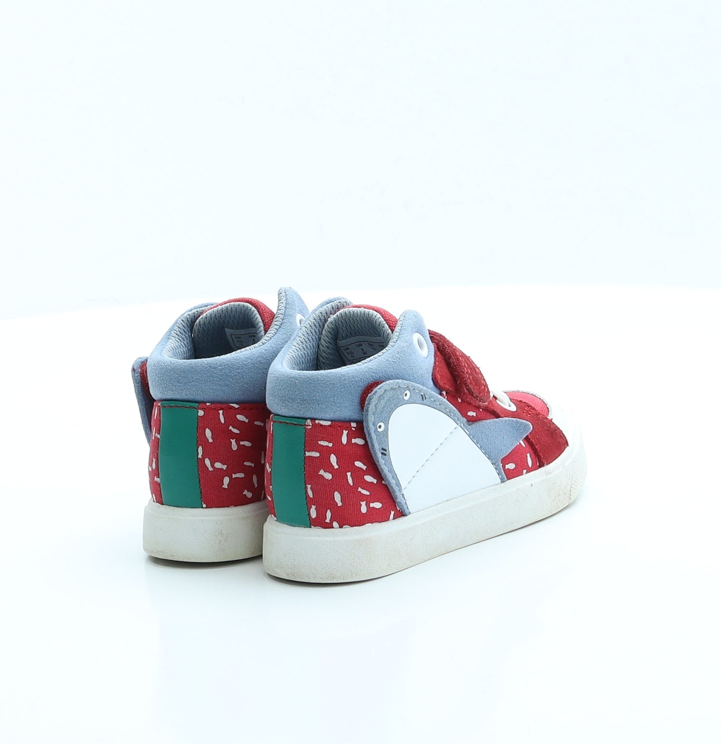 Clarks Boys Red Fabric Trainer UK 5.5 - Shark