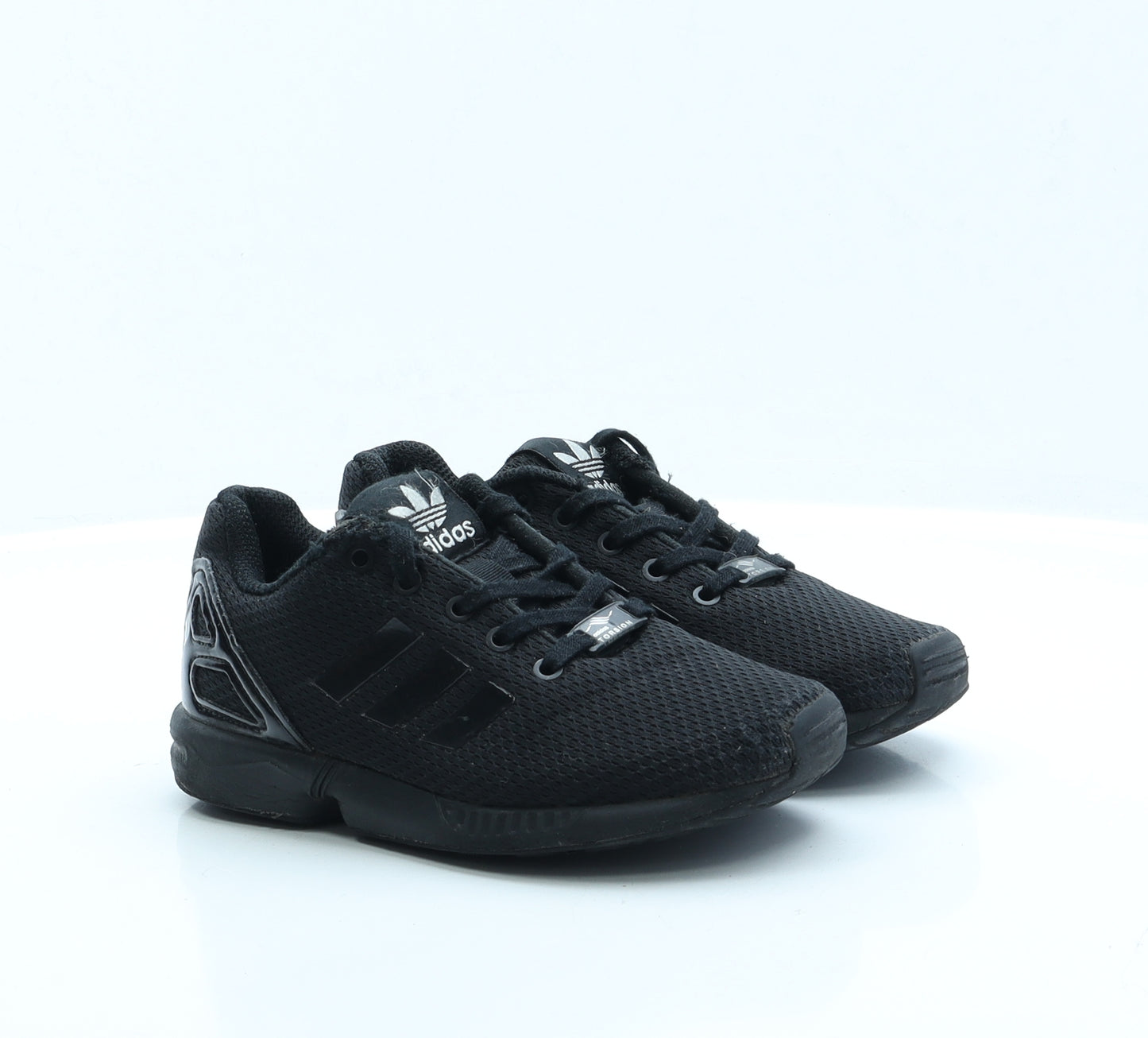 adidas Boys Black Fabric Trainer UK 12