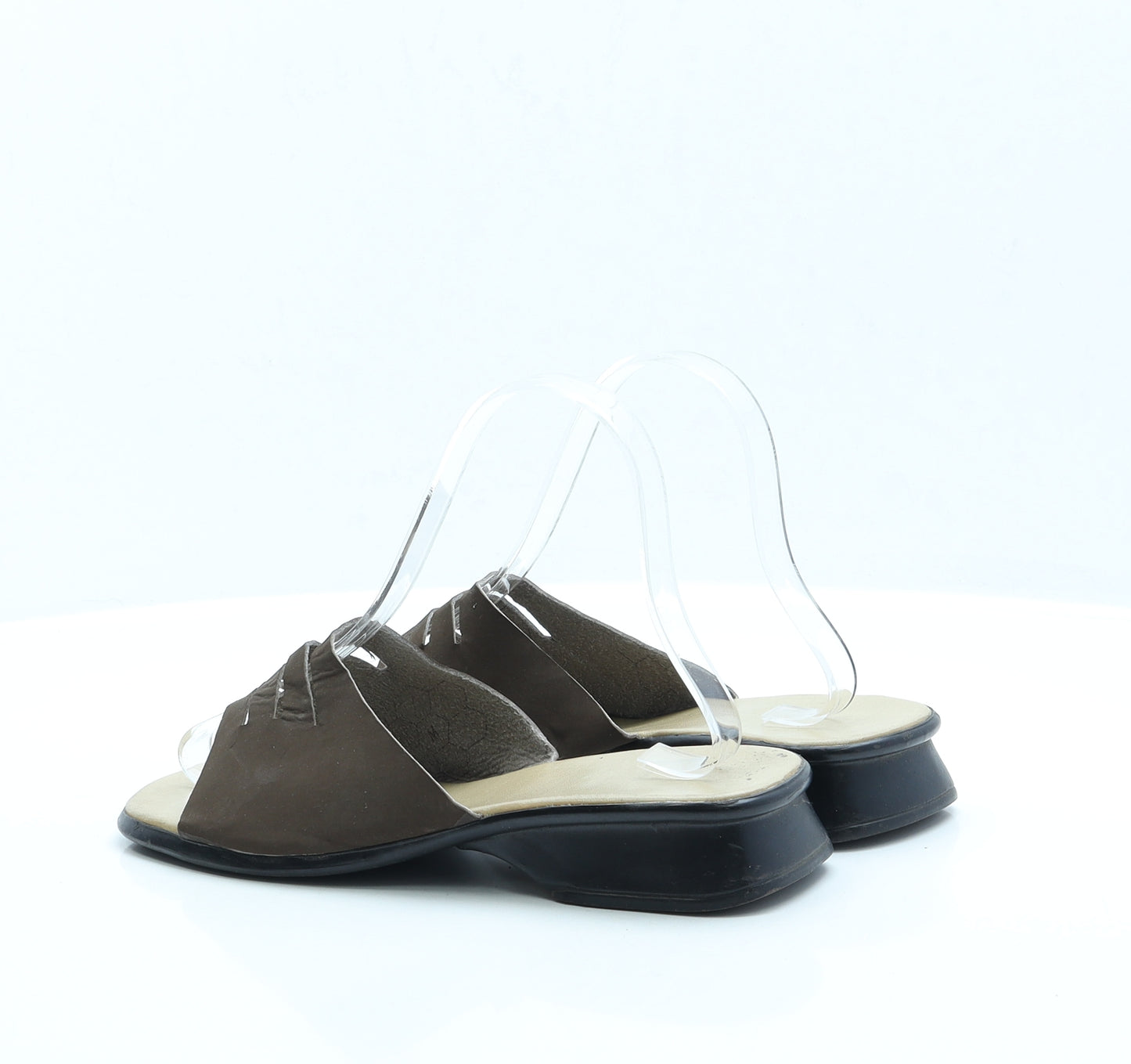 Preworn Womens Brown Polyester Slip On Sandal UK 5 EUR 38