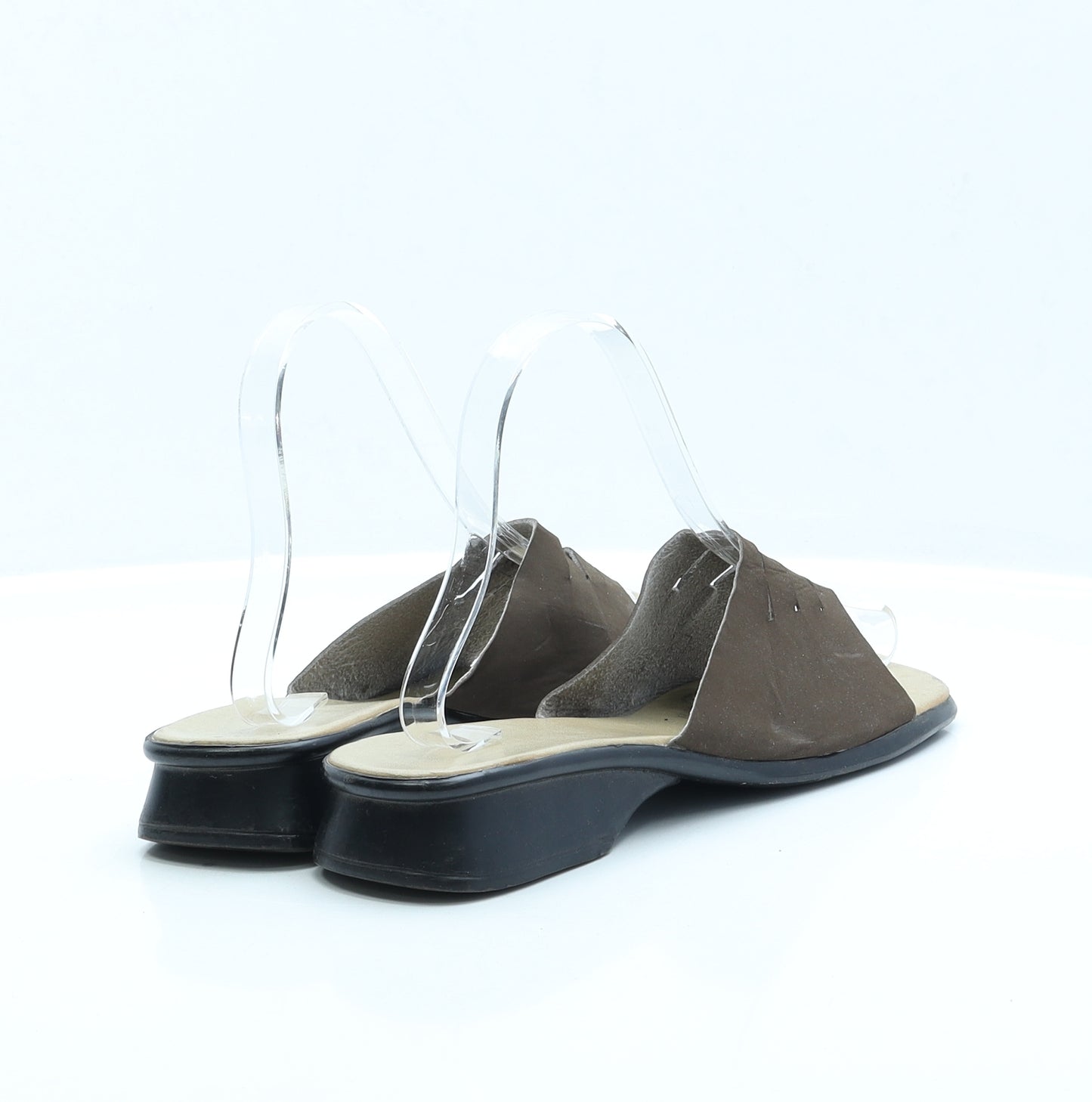 Preworn Womens Brown Polyester Slip On Sandal UK 5 EUR 38