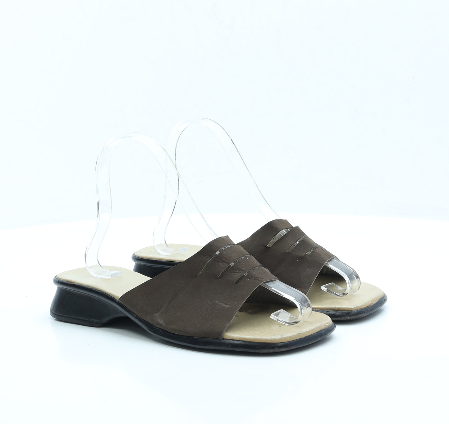 Preworn Womens Brown Polyester Slip On Sandal UK 5 EUR 38