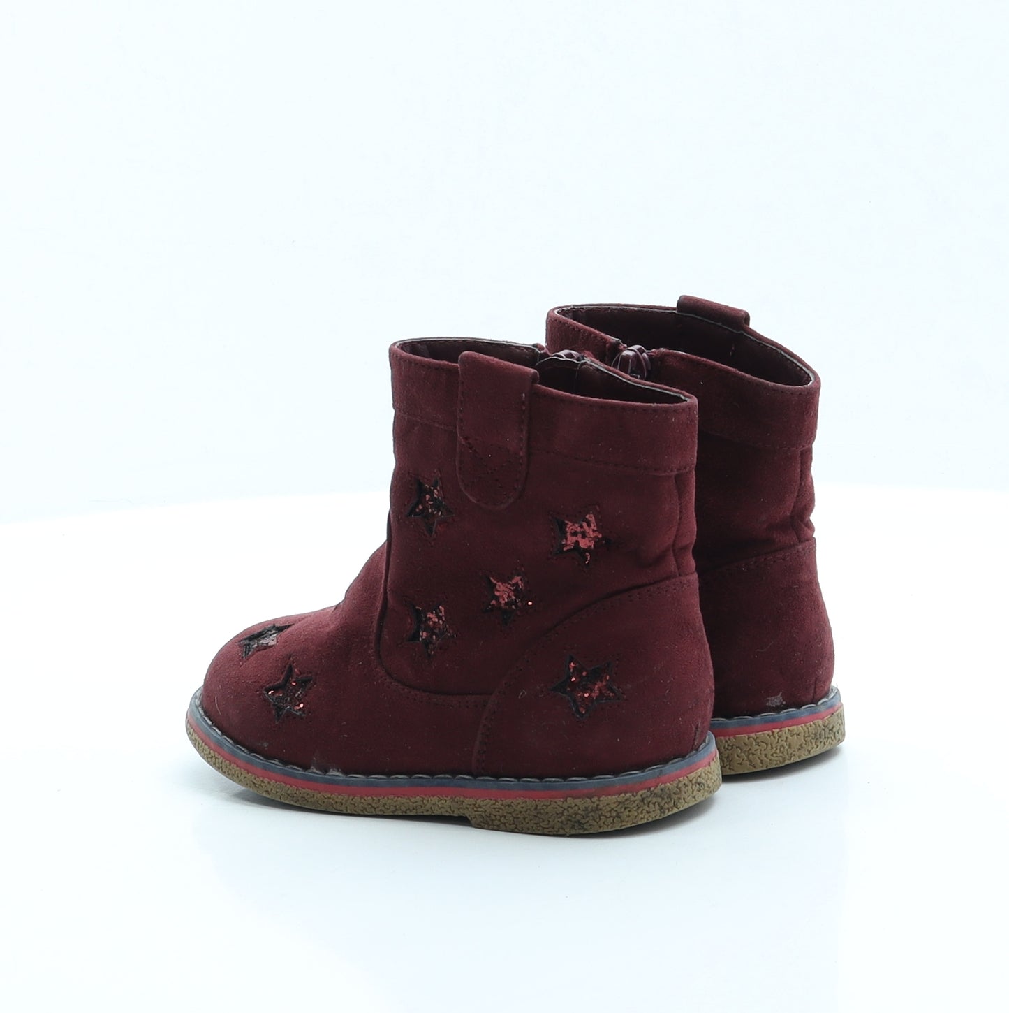 George Girls Red Geometric Polyester Chelsea Boot UK 8 EUR 26