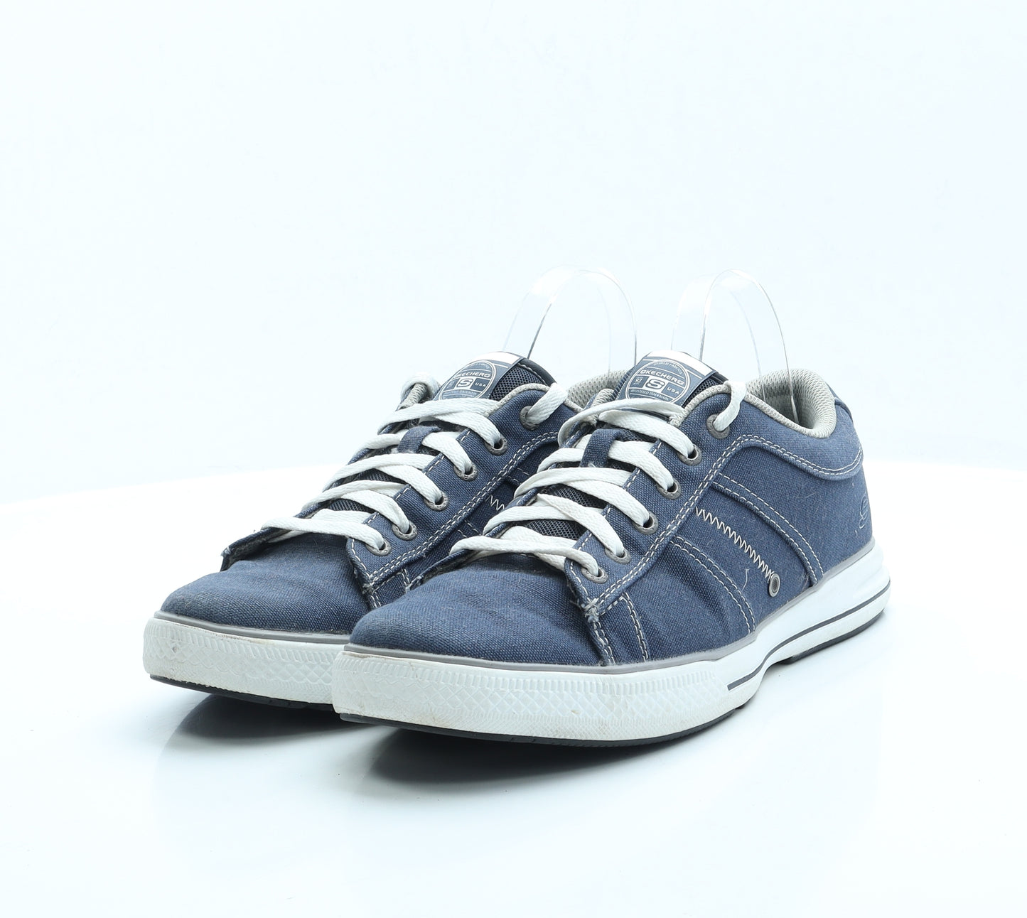 Skechers Mens Blue Polyester Trainer UK 7.5 EUR 41.5