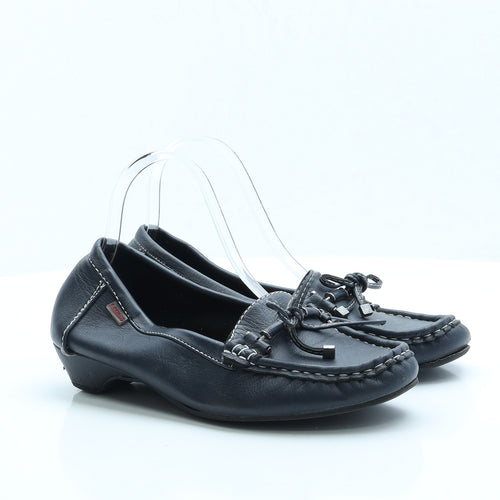 Leirong Womens Blue Faux Leather Slip On Flat UK 8 EUR 41