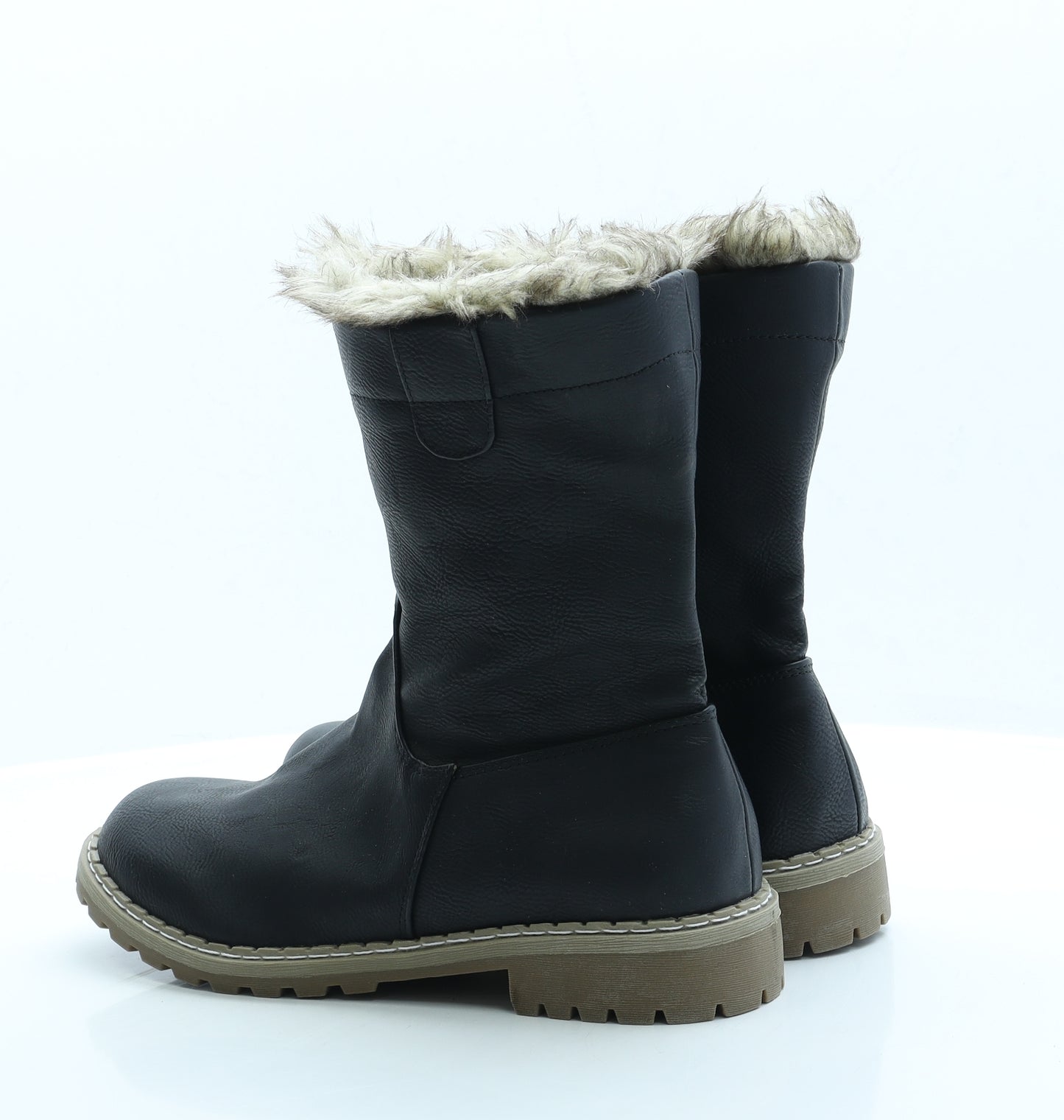 Avenue Womens Black Faux Leather Chelsea Boot UK 7