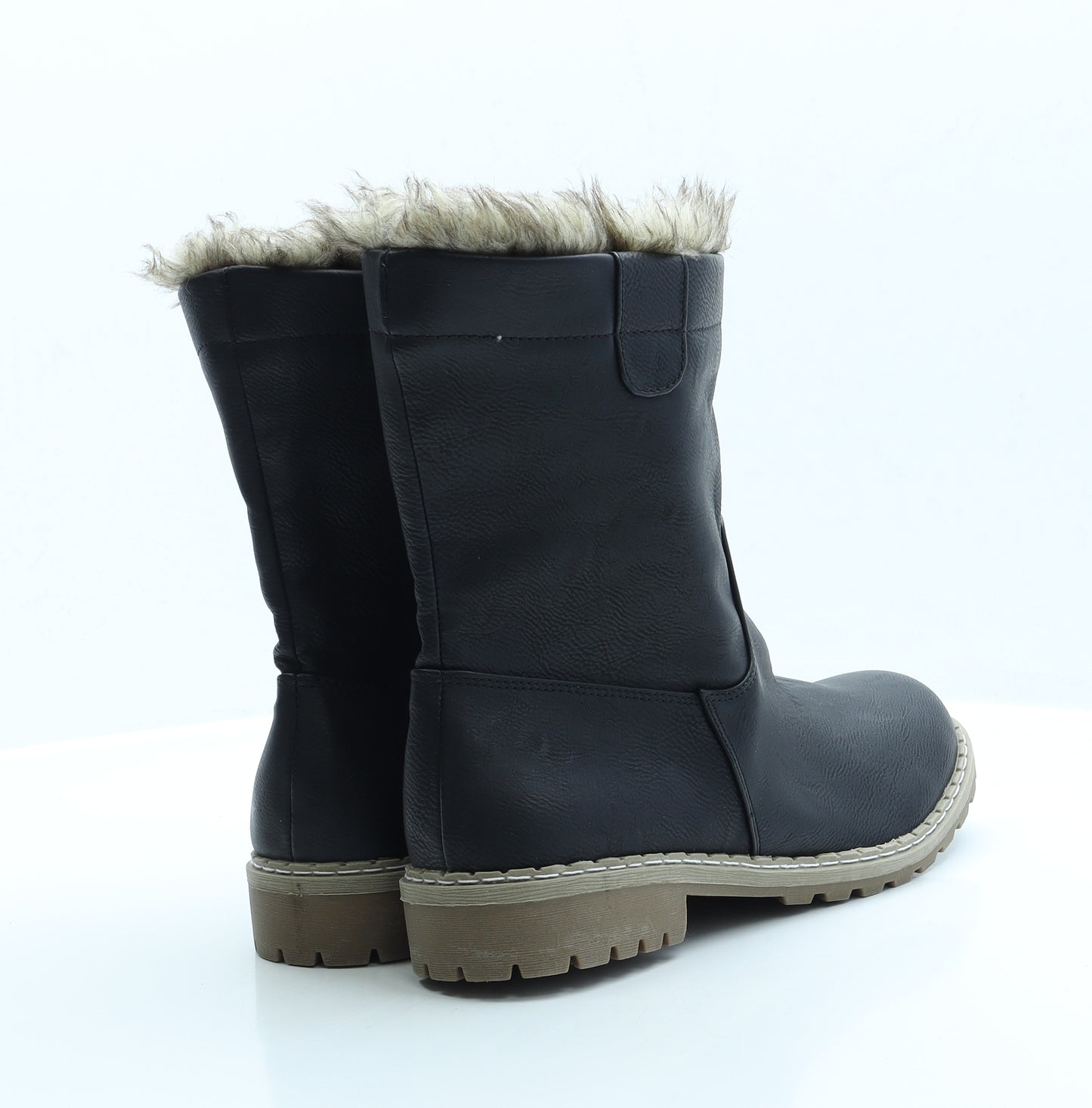 Avenue Womens Black Faux Leather Chelsea Boot UK 7