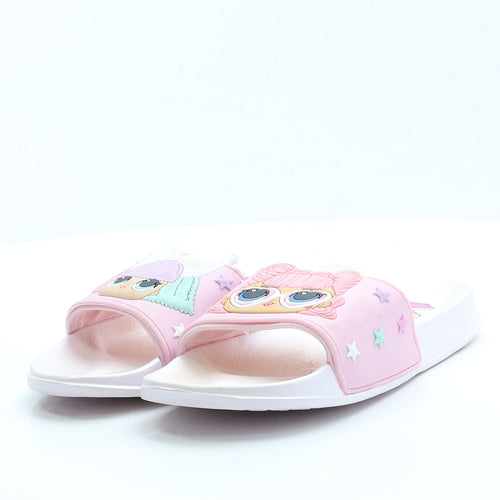 LOL Dolls Womens Pink Rubber Slip On Sandal UK 3