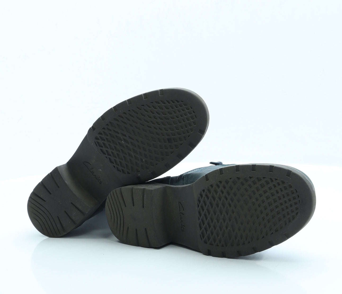 Clarks Womens Blue Polyester Combat Boot UK 5 EUR 38 US 7.5