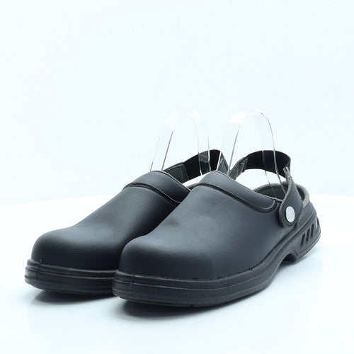 Steelite Mens Black Faux Fur Clog Casual UK 8 EUR 42