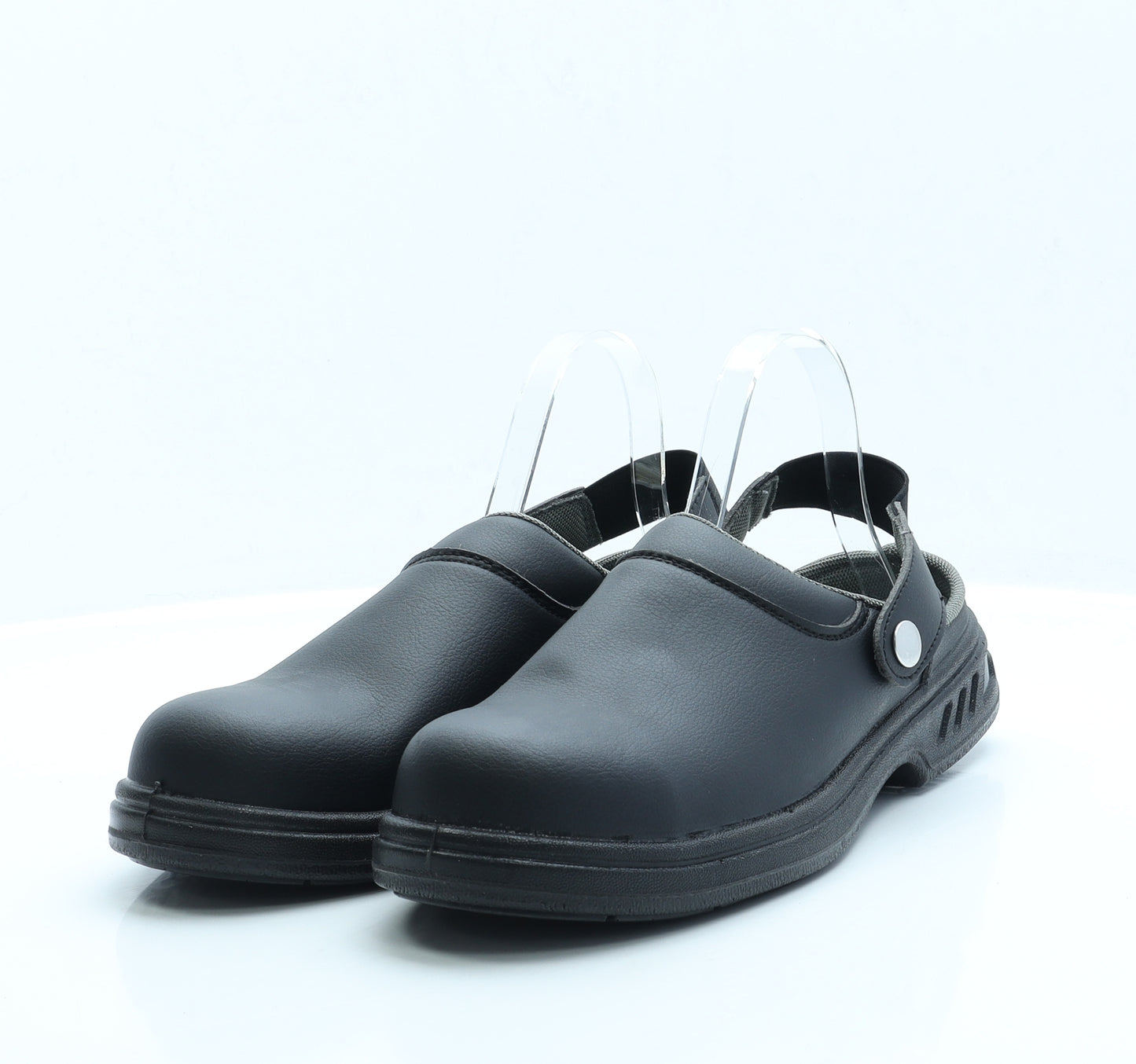 Steelite Mens Black Faux Fur Clog Casual UK 8 EUR 42