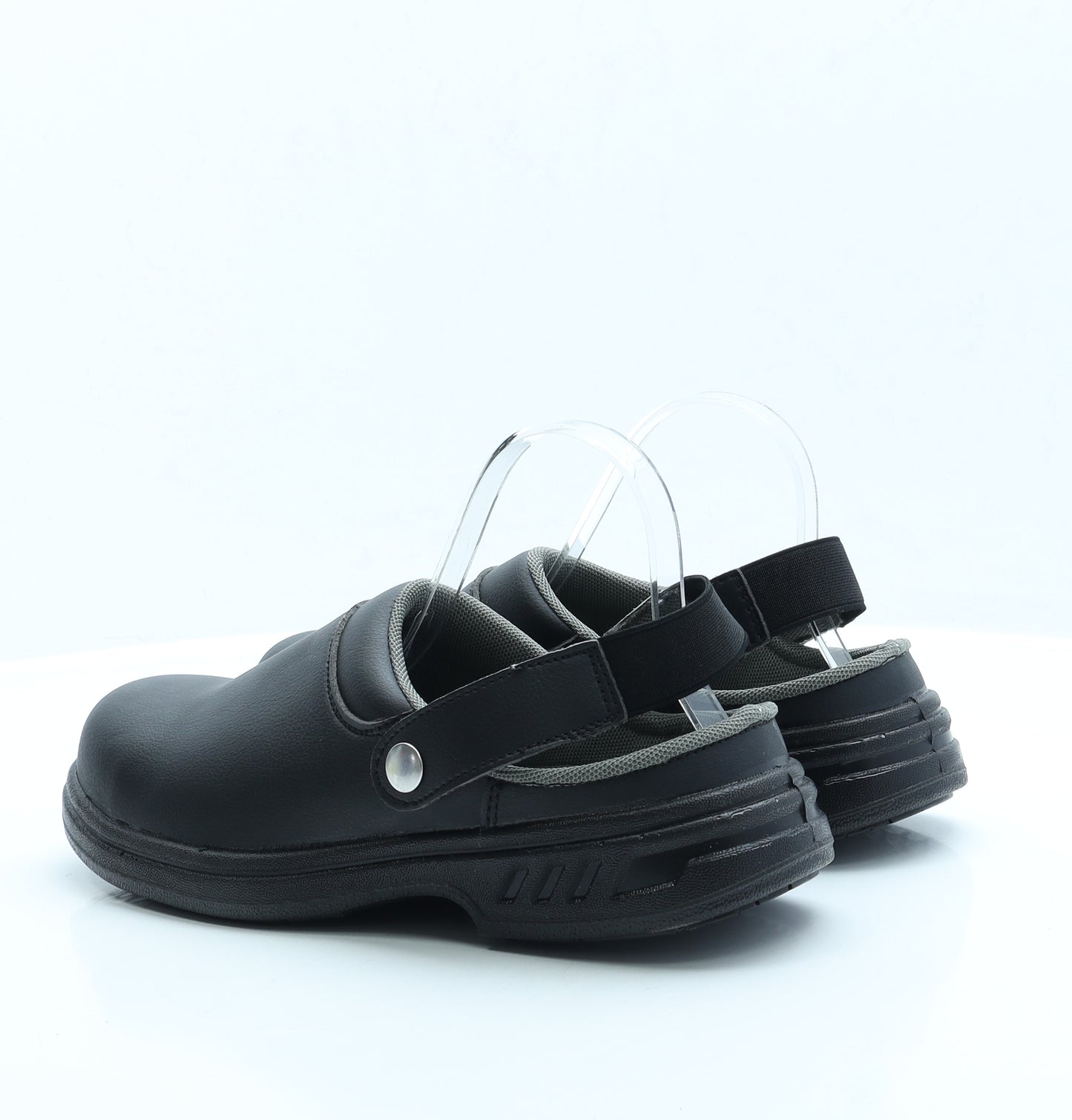 Steelite Mens Black Faux Fur Clog Casual UK 8 EUR 42