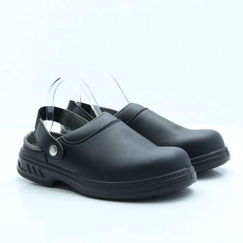 Steelite Mens Black Faux Fur Clog Casual UK 8 EUR 42