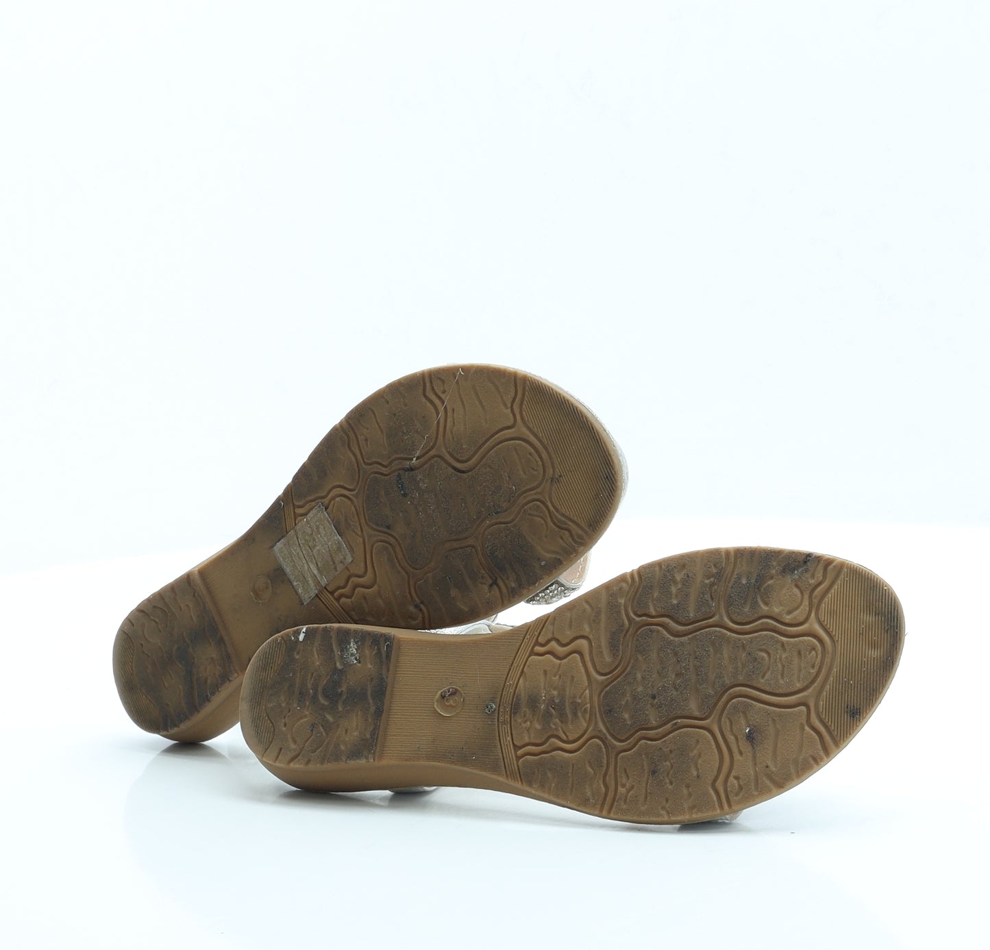 Kelsi Womens Silver Polyester Slip On Sandal UK 3