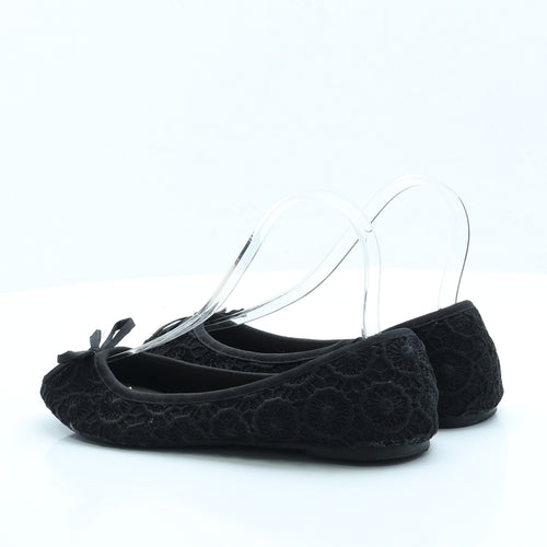 Primark Womens Black Polyester Ballet Flat UK 5 EUR 38 US 7