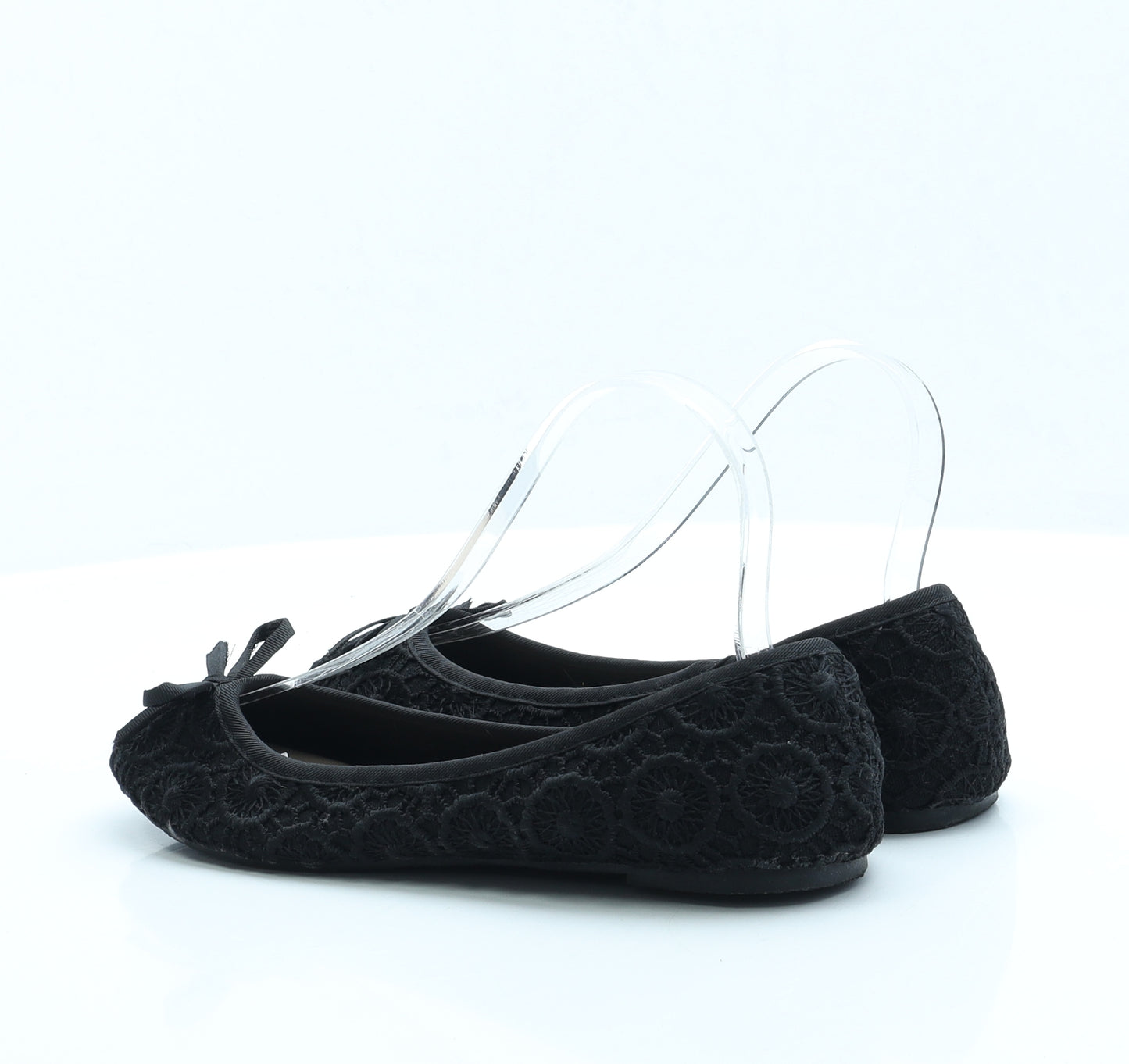 Primark Womens Black Polyester Ballet Flat UK 5 EUR 38 US 7