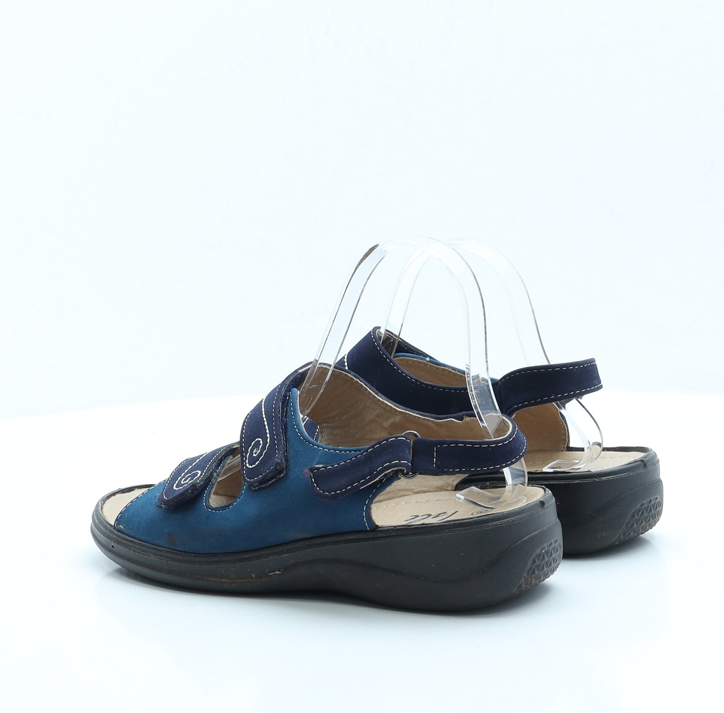 Isle Womens Blue Faux Suede Strappy Sandal UK 6