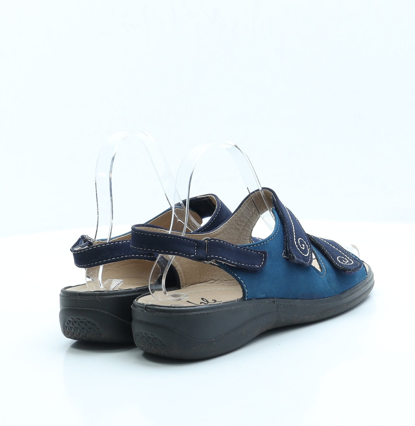 Isle Womens Blue Faux Suede Strappy Sandal UK 6