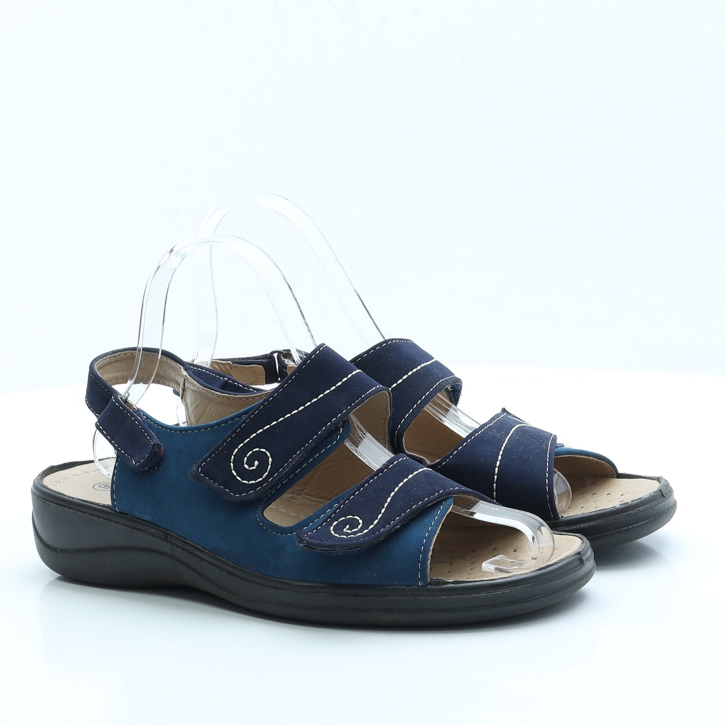 Isle Womens Blue Faux Suede Strappy Sandal UK 6