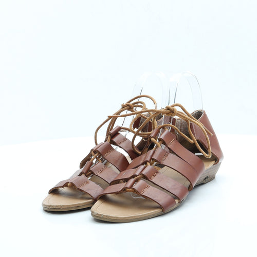 Atmosphere Womens Brown Faux Leather Gladiator Heel UK 5 EUR 38