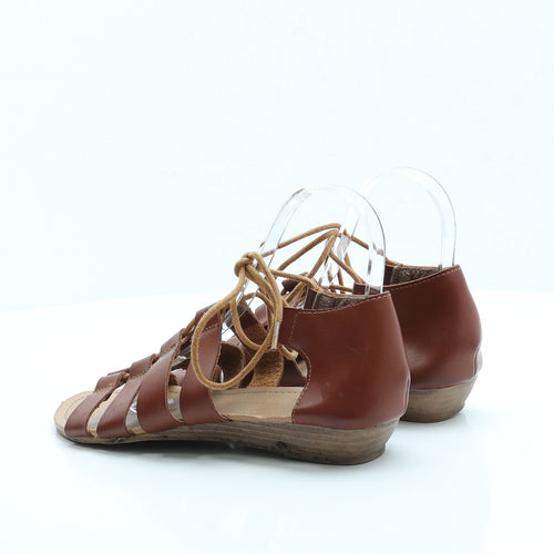 Atmosphere Womens Brown Faux Leather Gladiator Heel UK 5 EUR 38