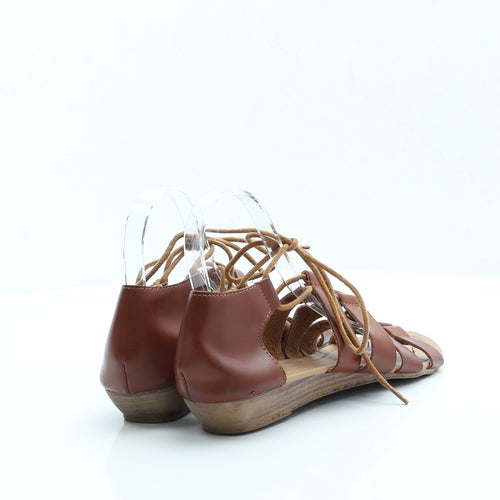 Atmosphere Womens Brown Faux Leather Gladiator Heel UK 5 EUR 38