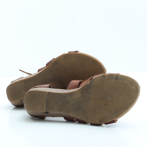 Atmosphere Womens Brown Faux Leather Gladiator Heel UK 5 EUR 38