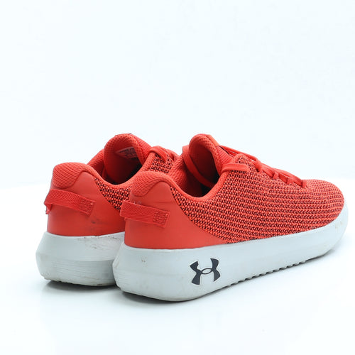 Under armour Mens Red Fabric Trainer UK 7 EUR 41 US 8