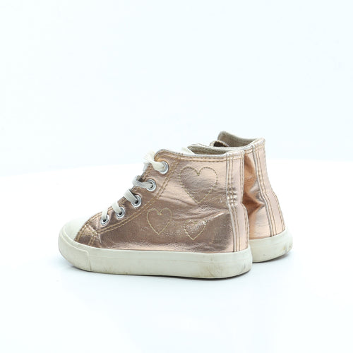 Primark Girls Gold Polyester Trainer UK 9 EUR 27 US 10