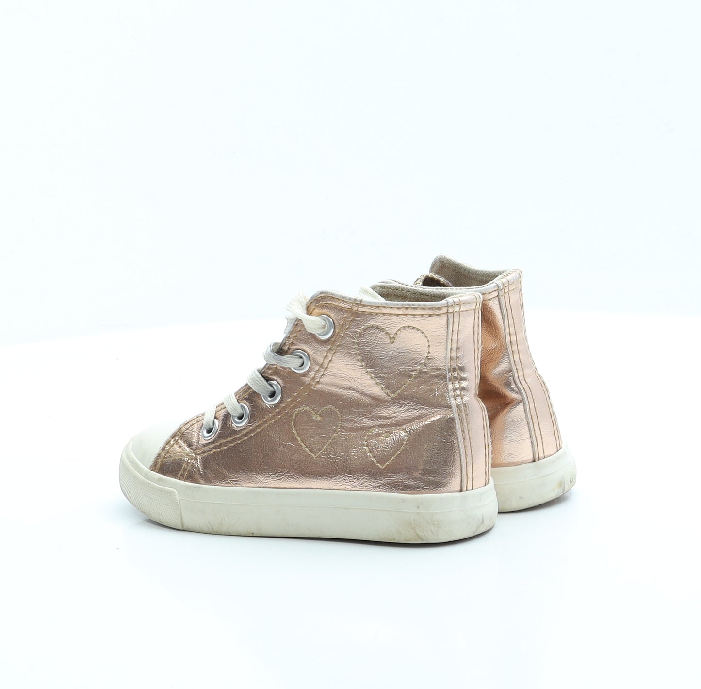 Primark Girls Gold Polyester Trainer UK 9 EUR 27 US 10