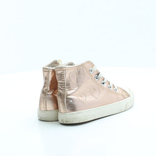 Primark Girls Gold Polyester Trainer UK 9 EUR 27 US 10