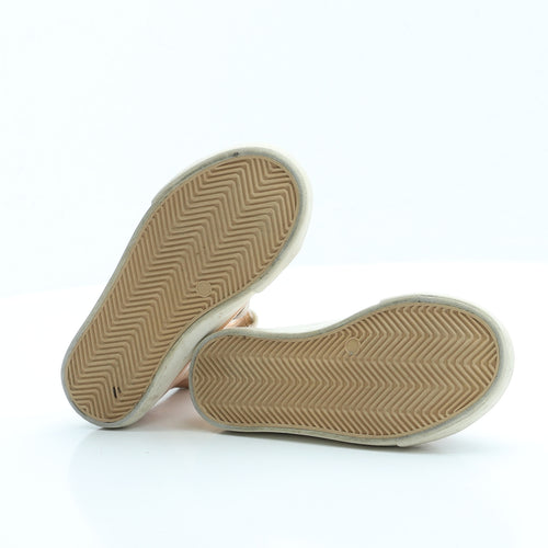 Primark Girls Gold Polyester Trainer UK 9 EUR 27 US 10