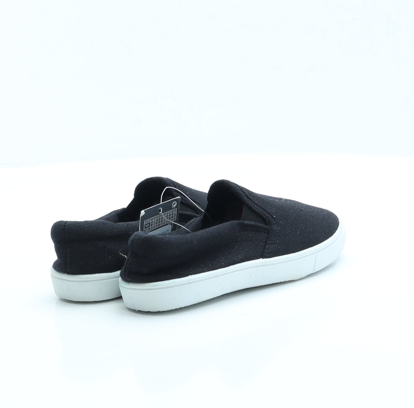 Primark Boys Black Fabric Slip On Trainer UK 8