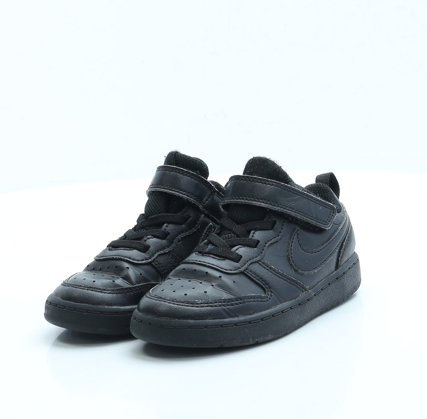 Nike Boys Black Faux Leather Trainer UK 8.5 - Air Force