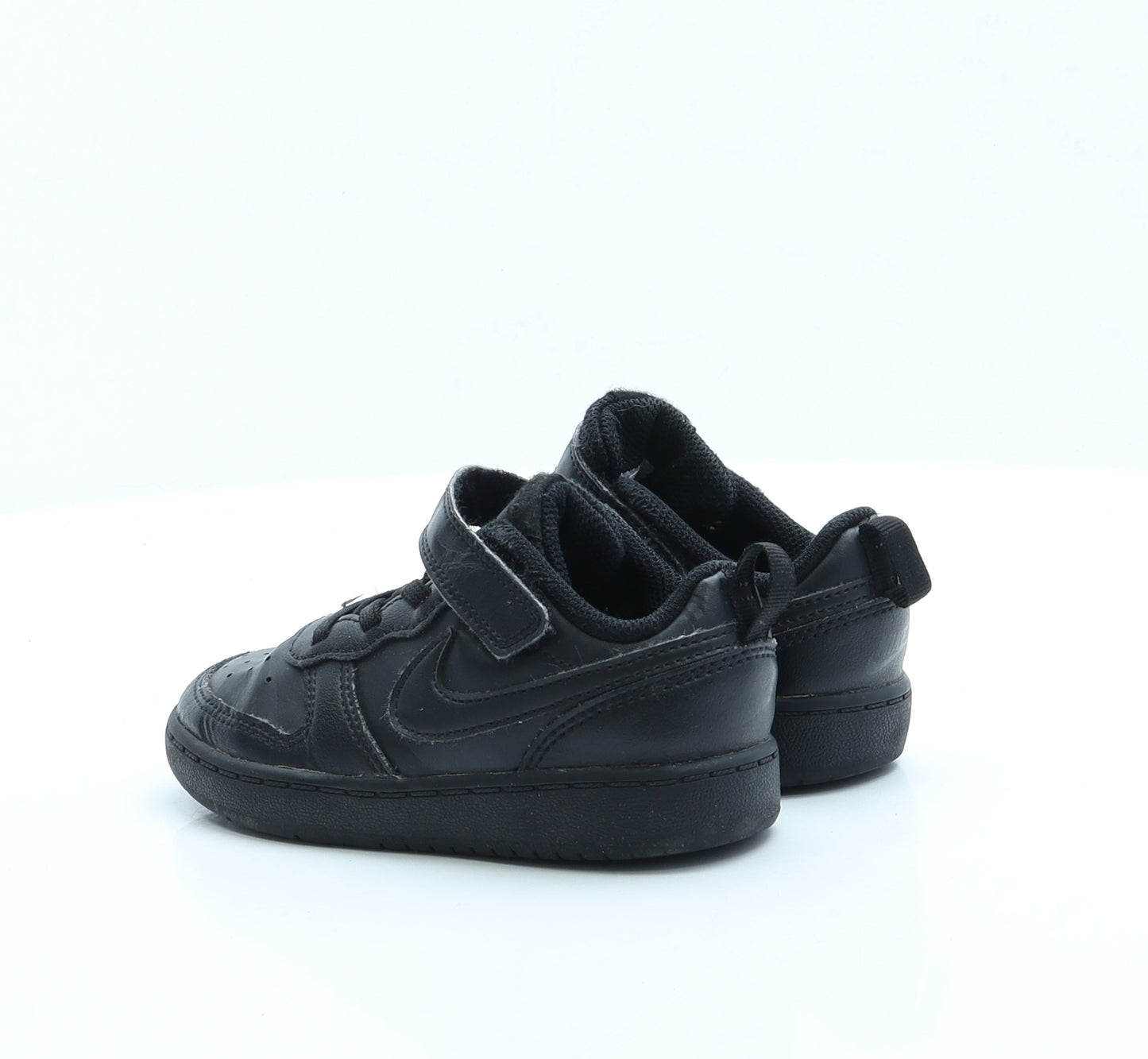 Nike Boys Black Faux Leather Trainer UK 8.5 - Air Force