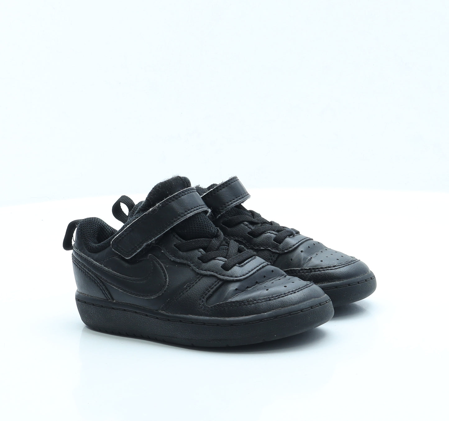 Nike Boys Black Faux Leather Trainer UK 8.5 - Air Force