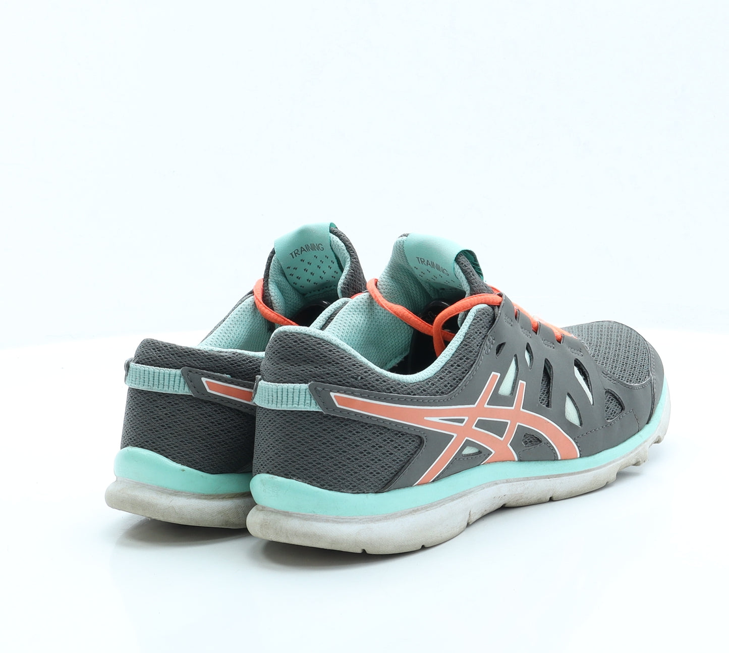 ASICS Womens Grey Fabric Trainer UK 5 US 7