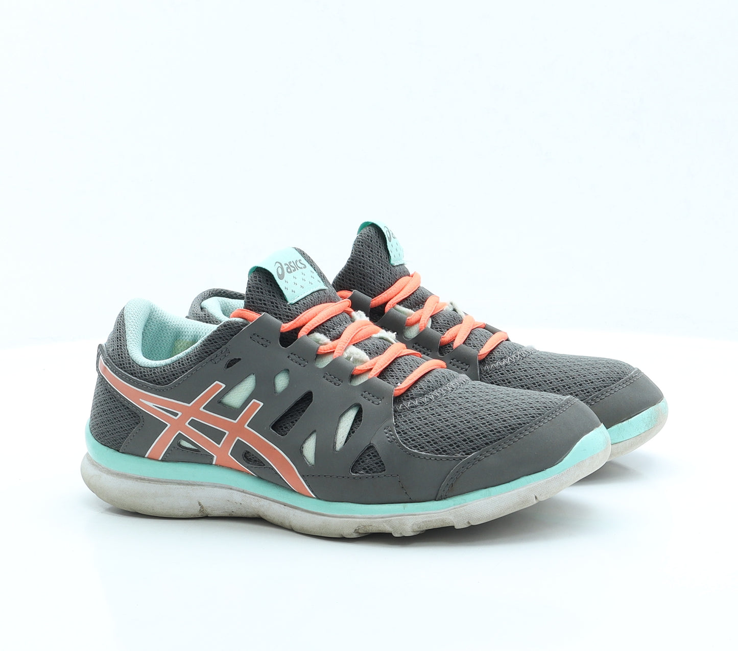 ASICS Womens Grey Fabric Trainer UK 5 US 7